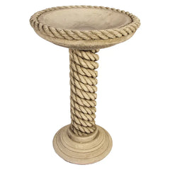 Willowstone Rope Bird Bath - Antique Cream image 0
