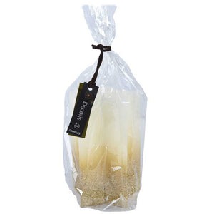 Decoris White Glitter Star-Shaped Candle image 1