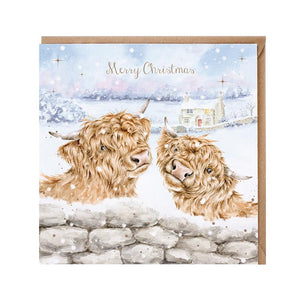 Wrendale Designs Deck The Horns Christmas Card image 1