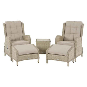 Bramblecrest Chedworth 2 Seat Recliner Set in Sandstone Rattan image 5