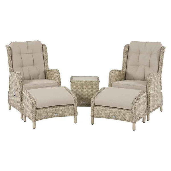 Bramblecrest Chedworth 2 Seat Recliner Set in Sandstone Rattan image 5