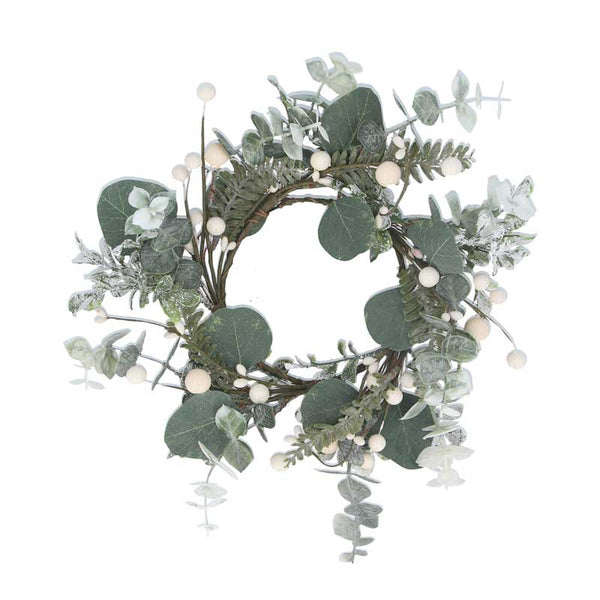 Gisela Graham Eucalyptus & White Berry Candle Ring image 0