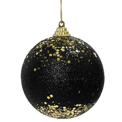 Decoris Foam Bauble with Glitter in Black image 0