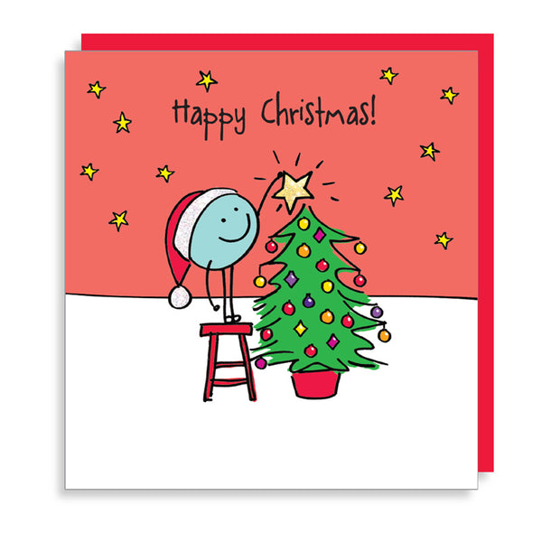 Lucilla Lavender Star On Tree Christmas Card image 0