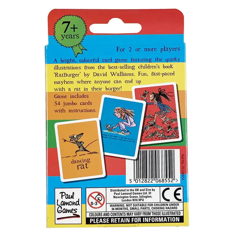 David Walliams Rat Burger Memory Card Game image 0