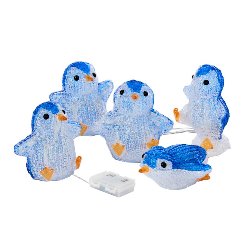 Three Kings InLit Ice Penguins (Set of 5) image 0