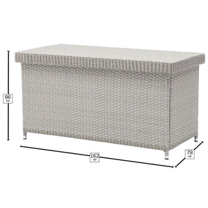 Bramblecrest Wentworth Cushion Storage Box with Liner in Pewter Rattan - Standard image 7