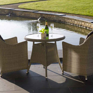 Bramblecrest Monterey Garden Bistro Set in Dove Grey Rattan image 2