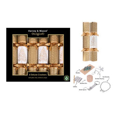 Harvey &amp; Mason 6 Deluxe Gold Tree Crackers image 0