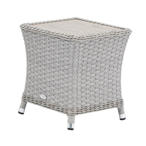 Bramblecrest Wentworth Pewter Rattan Sun Lounger with Side Table image 4