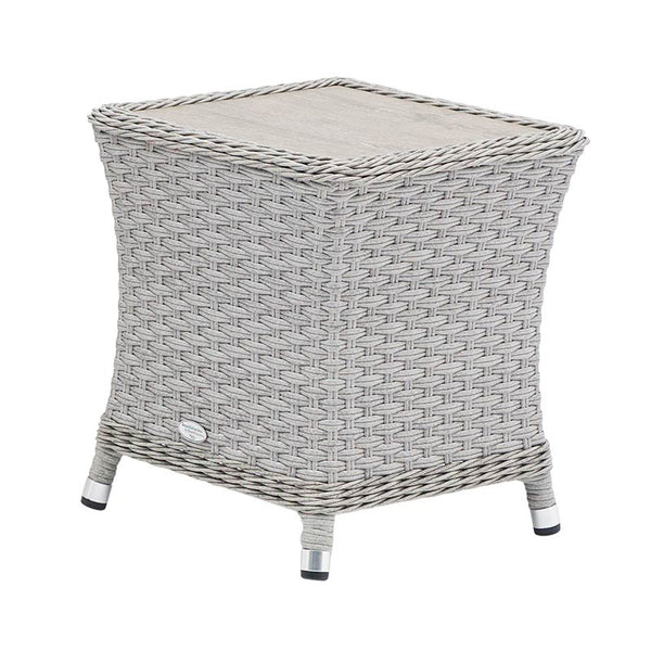 Bramblecrest Wentworth Pewter Rattan Sun Lounger with Side Table image 4
