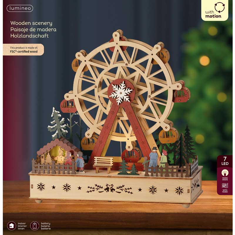 Lumineo LED Plywood Ferris Wheel Scene image 0