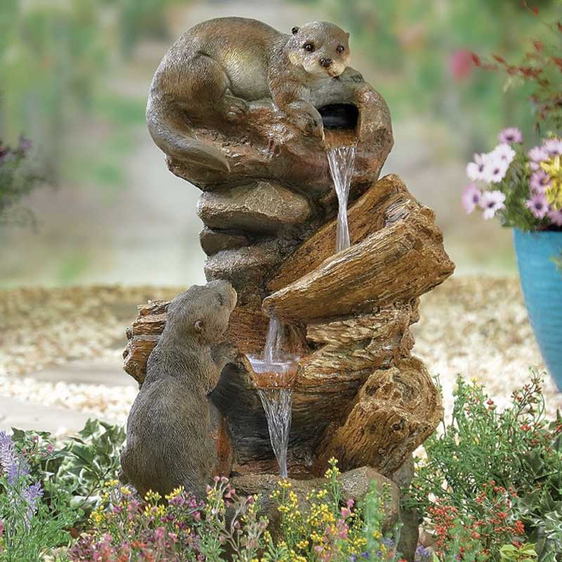Easy Fountain Otter Pools Water Feature with LED Lights image 0