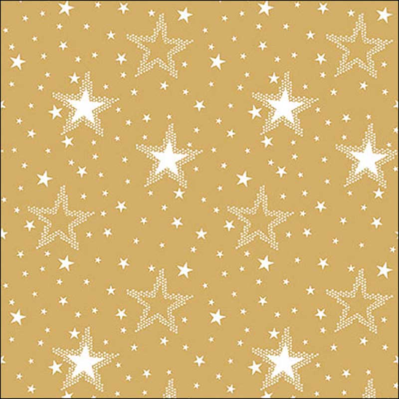 Ambiente Paper Napkins - White & Gold Night Sky (Pack of 20) image 0