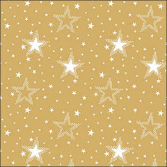 Ambiente Paper Napkins - White & Gold Night Sky (Pack of 20) image 0
