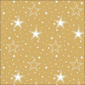 Ambiente Paper Napkins - White & Gold Night Sky (Pack of 20) image 0