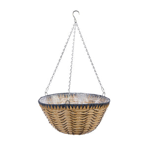 Smart Garden Savanna Faux Rattan Hanging Basket (14-inch) image 1