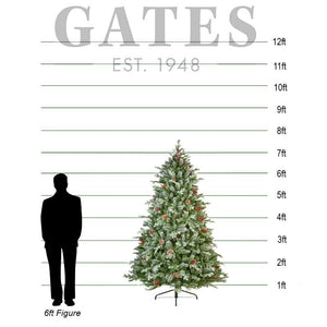 National Tree Frosty Dorchester Pine Artificial Christmas Tree - 7.5ft image 1