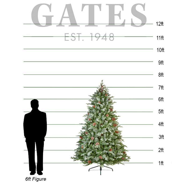 National Tree Frosty Dorchester Pine Artificial Christmas Tree - 7.5ft image 1