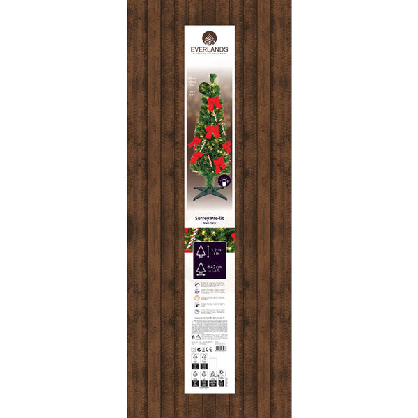 Everlands Fibre Optic Surrey Pre-Lit Christmas Tree - 4ft image 2