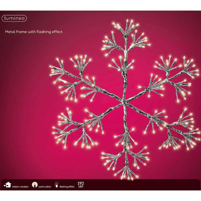 Lumineo LED Flashing Snowflake - Warm White image 0