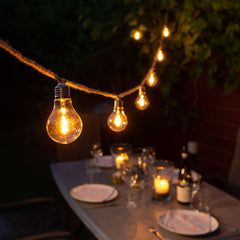 NOMA 10 Connectable Jute Rope Festoon Lights image 0