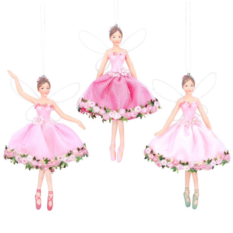 Gisela Graham Resin Pink Hydrangea Fairy (Assorted Designs) image 0