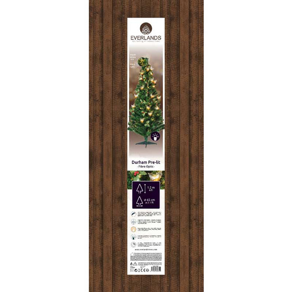Everlands Fibre Optic Durham Pre-Lit Christmas Tree - 4ft image 2