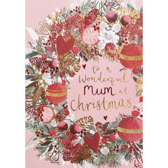 Louise Tiler Christmas Wreath Mum Christmas Card image 0