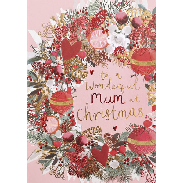 Louise Tiler Christmas Wreath Mum Christmas Card image 0
