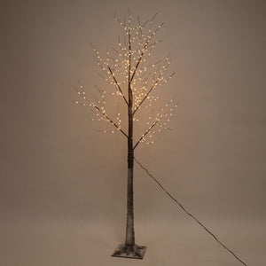Festive Lit Warm White Snow Tree - 180cm image