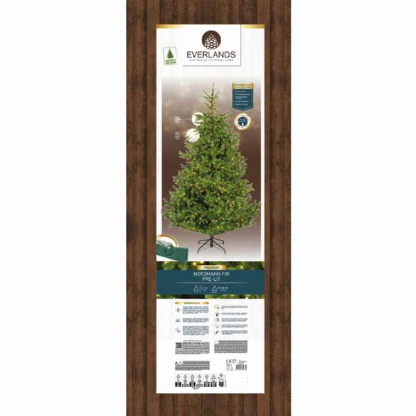 Everlands Nordmann Fir Pre-Lit Christmas Tree – 7ft image 4