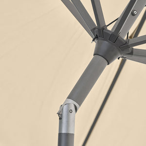 Platinum Riva 3m Round Crank & Tilt Parasol – Champagne (Ivory) image 6