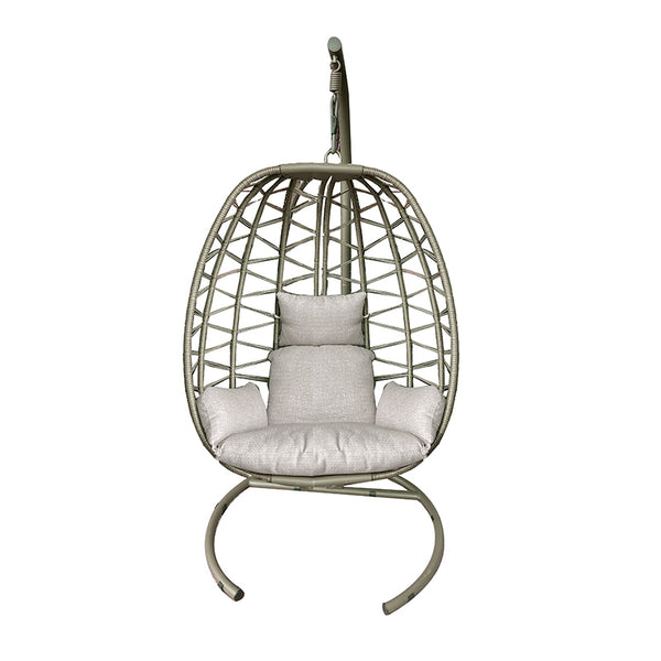 Bramblecrest Santiago Folding Hanging Egg Chair in Mocha image 5