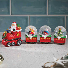 Three Kings All Aboard! Santa's Train SnowSphere image 0