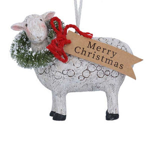 Gisela Graham Resin Farm Animal with Wreath (Assorted Designs) image 1