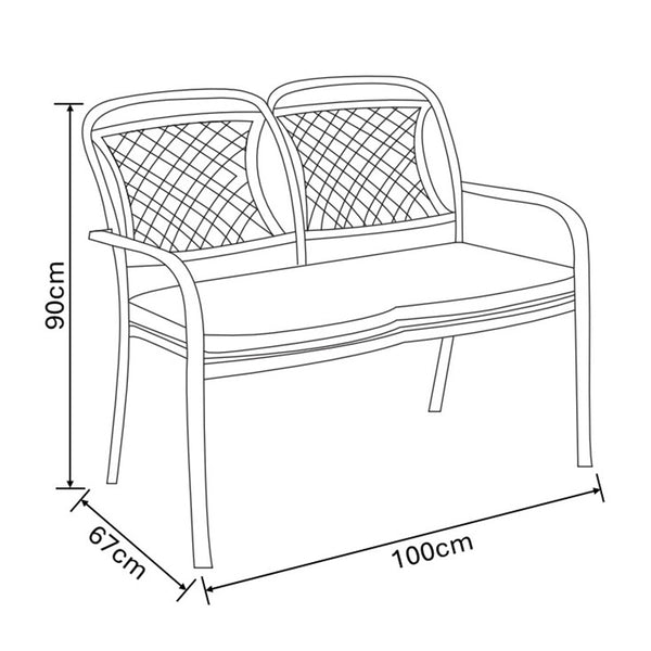 Hartman Berkeley High Back Bench in Maize with Wheatgrass Cushion image 6