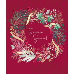 Woodmansterne Someone Special Wreath Christmas Card image 0