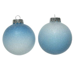 Decoris Shatterproof Bauble with Ice Colourflow in Night Blue (Assorted Designs) image 0