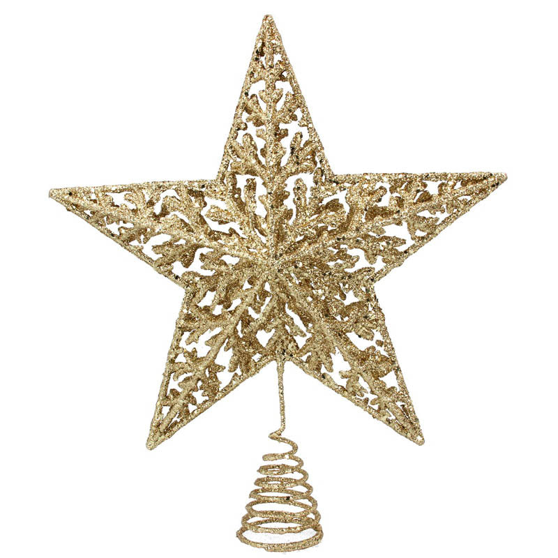 Gisela Graham Gold 5 Point Tree Top Star image 0