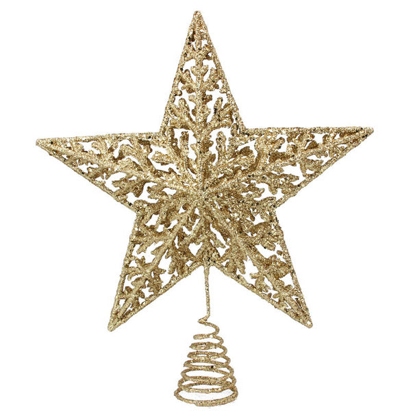 Gisela Graham Gold 5 Point Tree Top Star image 0