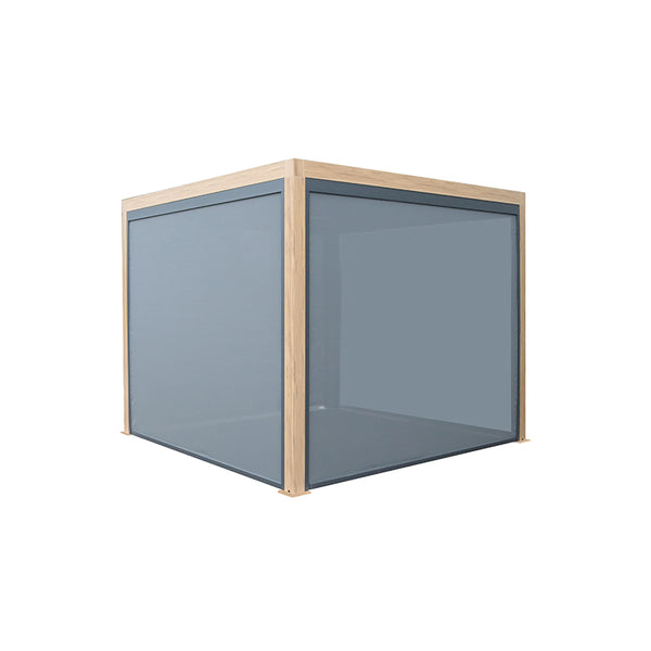 Supremo Belfort Wood Effect Square Pergola with Curtains & LEDs (3m x 3m) image 8