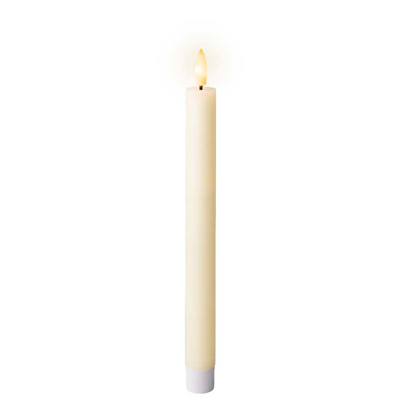 Lumineo Cream Wax LED Dinner Candle (Pack of 2) image 0