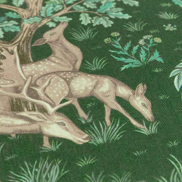 Morris &amp; Co The Brook Forest Green Outdoor Cushion, 55 x 55cm image 1