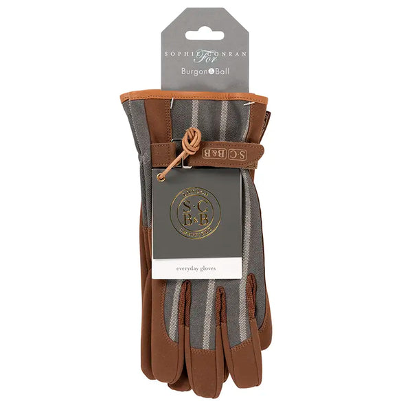 Burgon & Ball Sophie Conran Everyday Gloves - Grey Ticking image 4