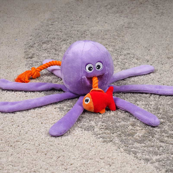 Zoon OctoPoochie Tugga Fish Dog Toy image 1