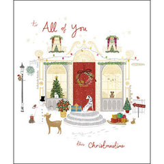 Woodmansterne To All Of You Red Door Christmas Card image 0