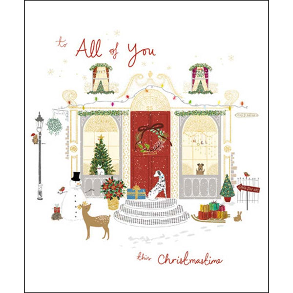 Woodmansterne To All Of You Red Door Christmas Card image 0