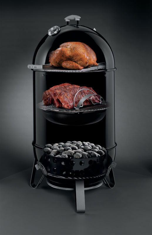 Weber 57cm Smokey Mountain Cooker Smoker Black, 57cm + FREE Cover image 4