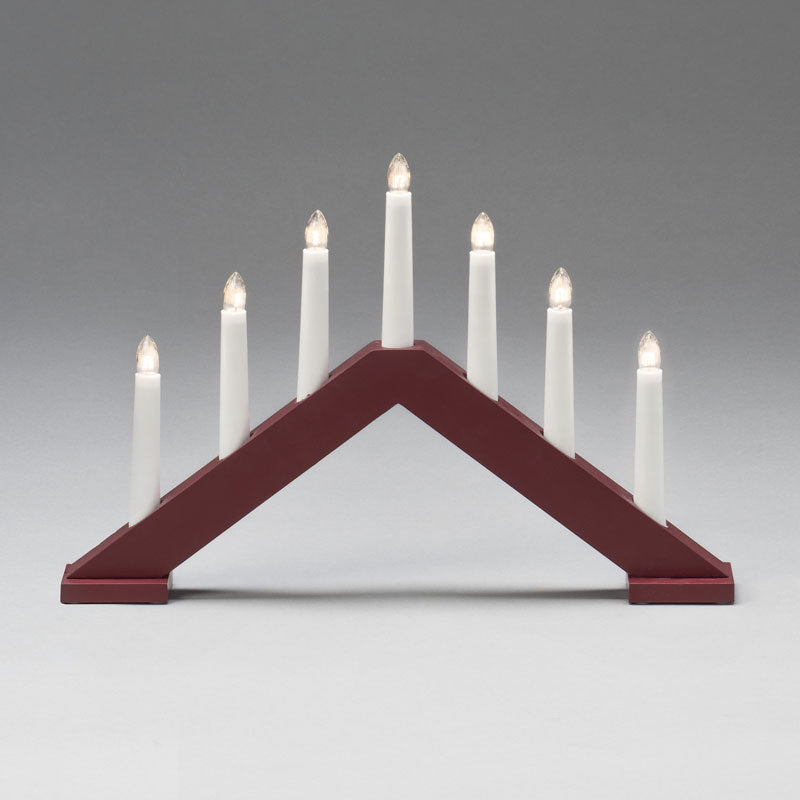 Konstsmide 7 Bulb Candlestick - Matt Dark Red image 0